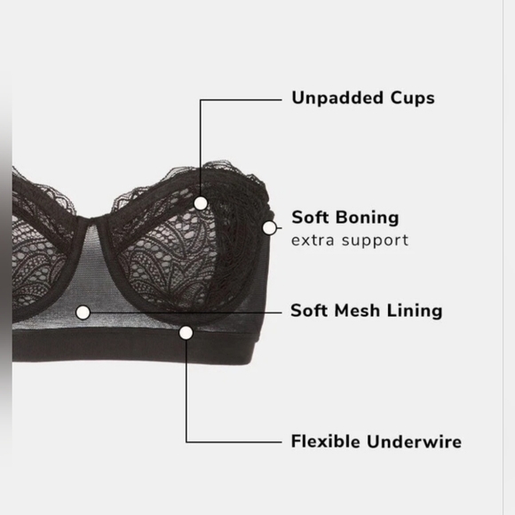 Lively Strapless Balconette Bra, Womens 36C - Picture 3 of 8